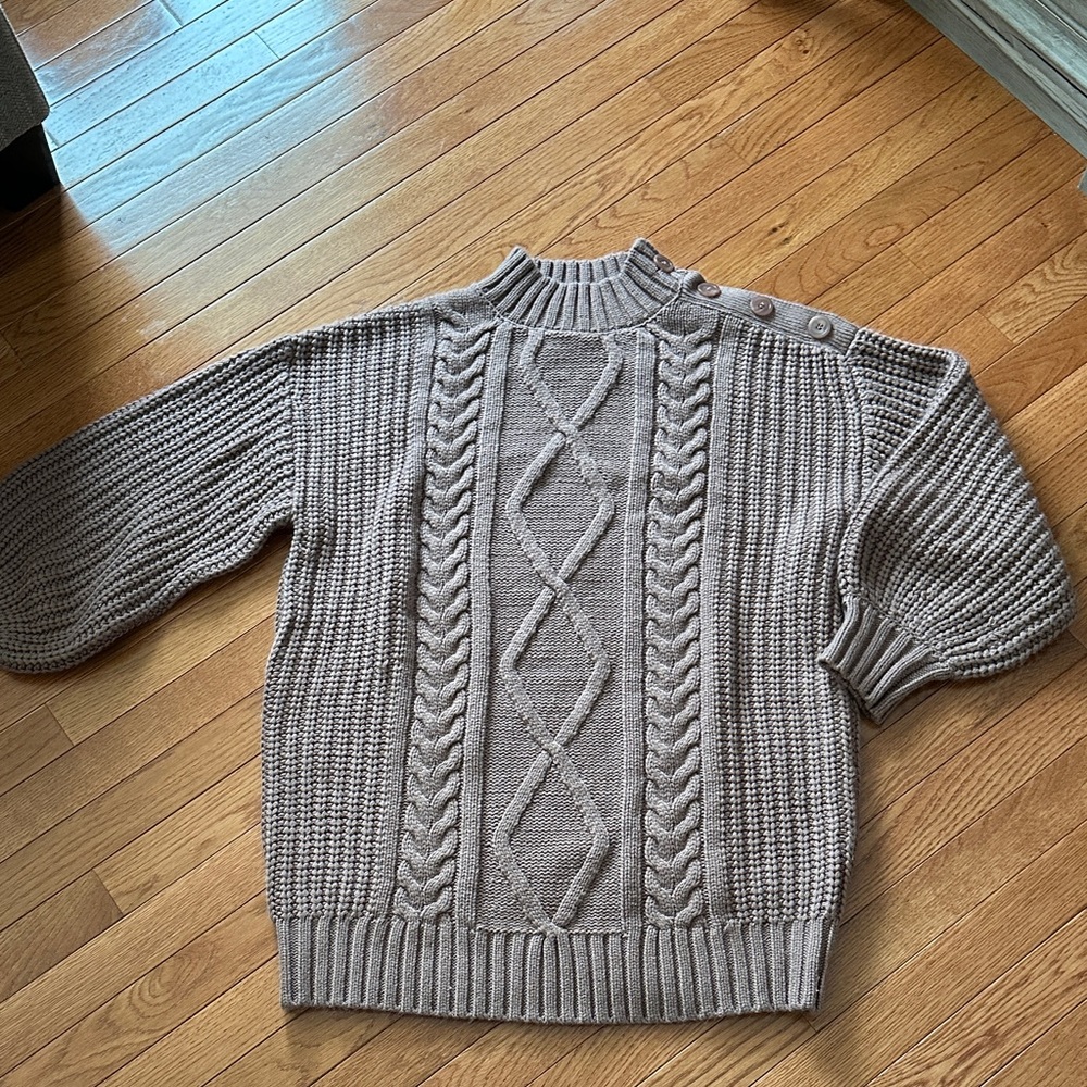 Lillusory Brown Knit Sweater mini dress